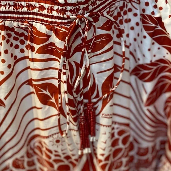 Farm Rio one shoulder red and white maxi dress​ - Picture 10 of 11